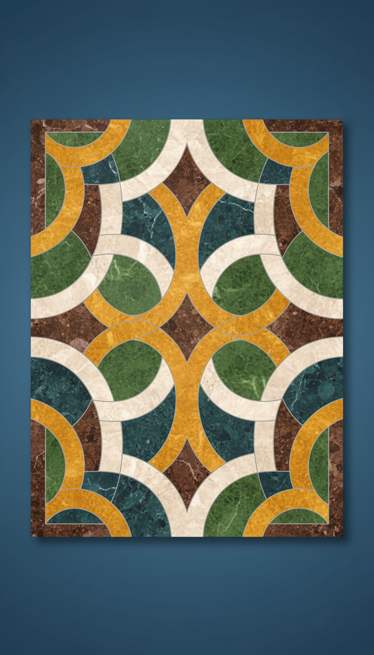 Custom graphic paving in premium stone
